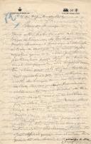 Minuta de carta de Vicente Pinheiro Lobo Machado de Melo e Almada